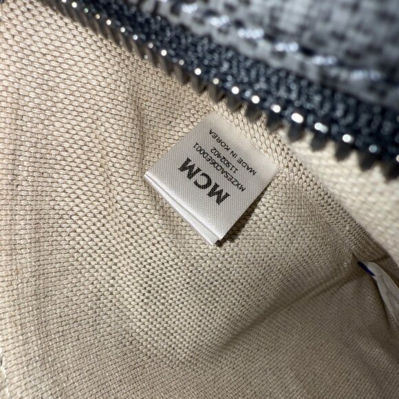 MCM GRAY Canvas and leather Triangle Shoulder Bag - Picture 14 of 14